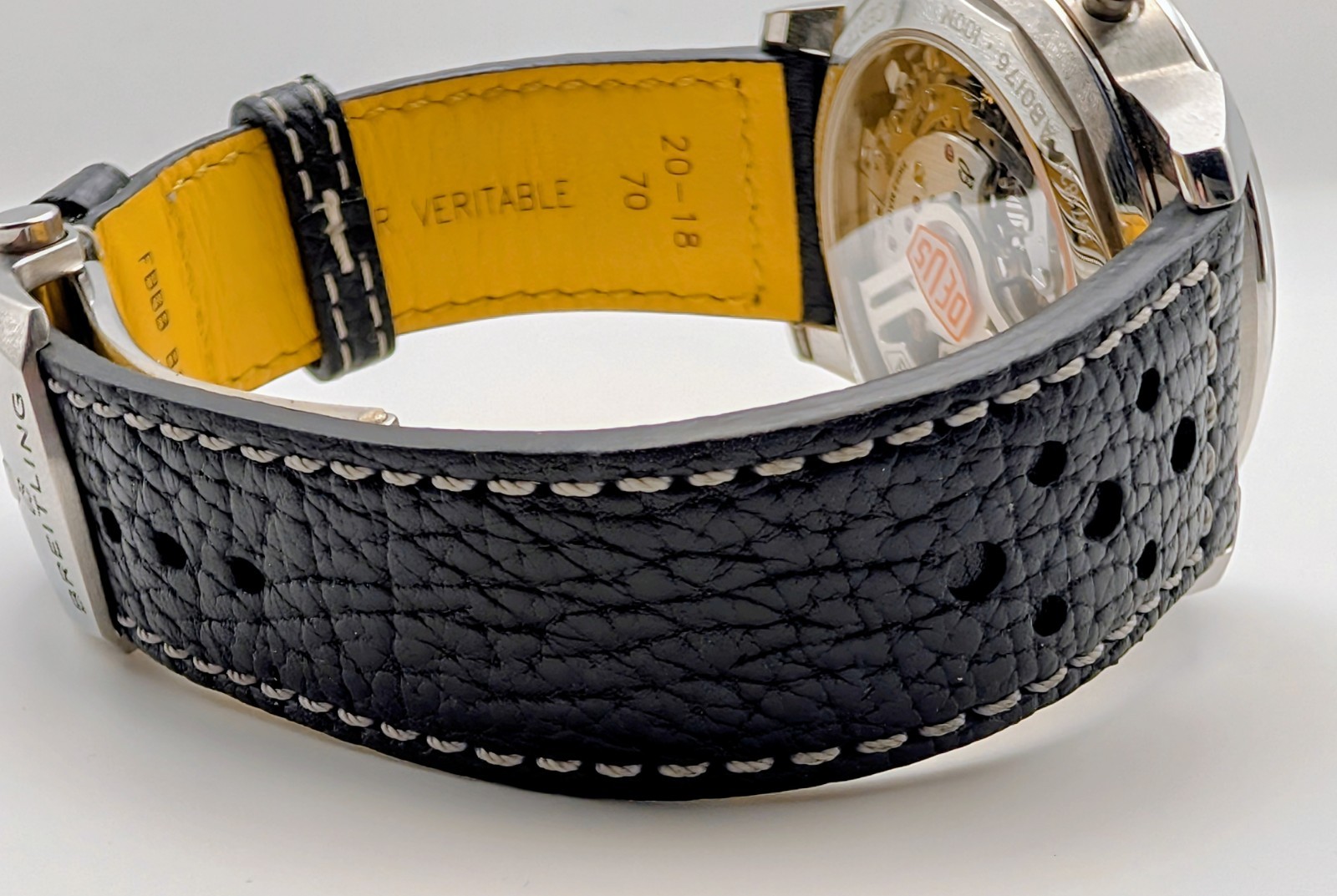 Breitling Top Time B01 Deus Steel Auto 41mm Black Dial Watch AB01765A1B1X1