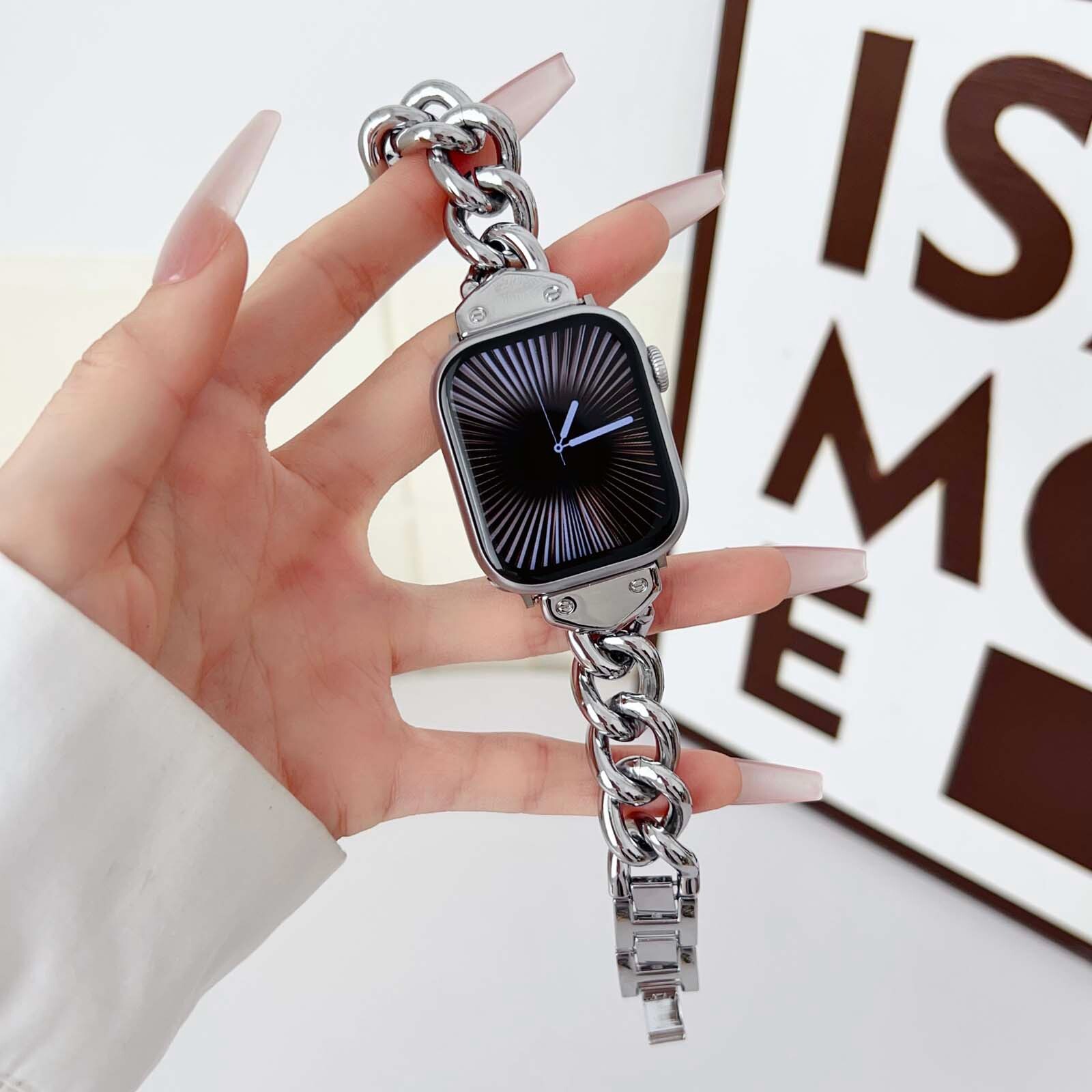 Fashion Chain Link Metal Band Bracelet For iWatch Series Ultra 2/1 10 9 8 7 6 SE