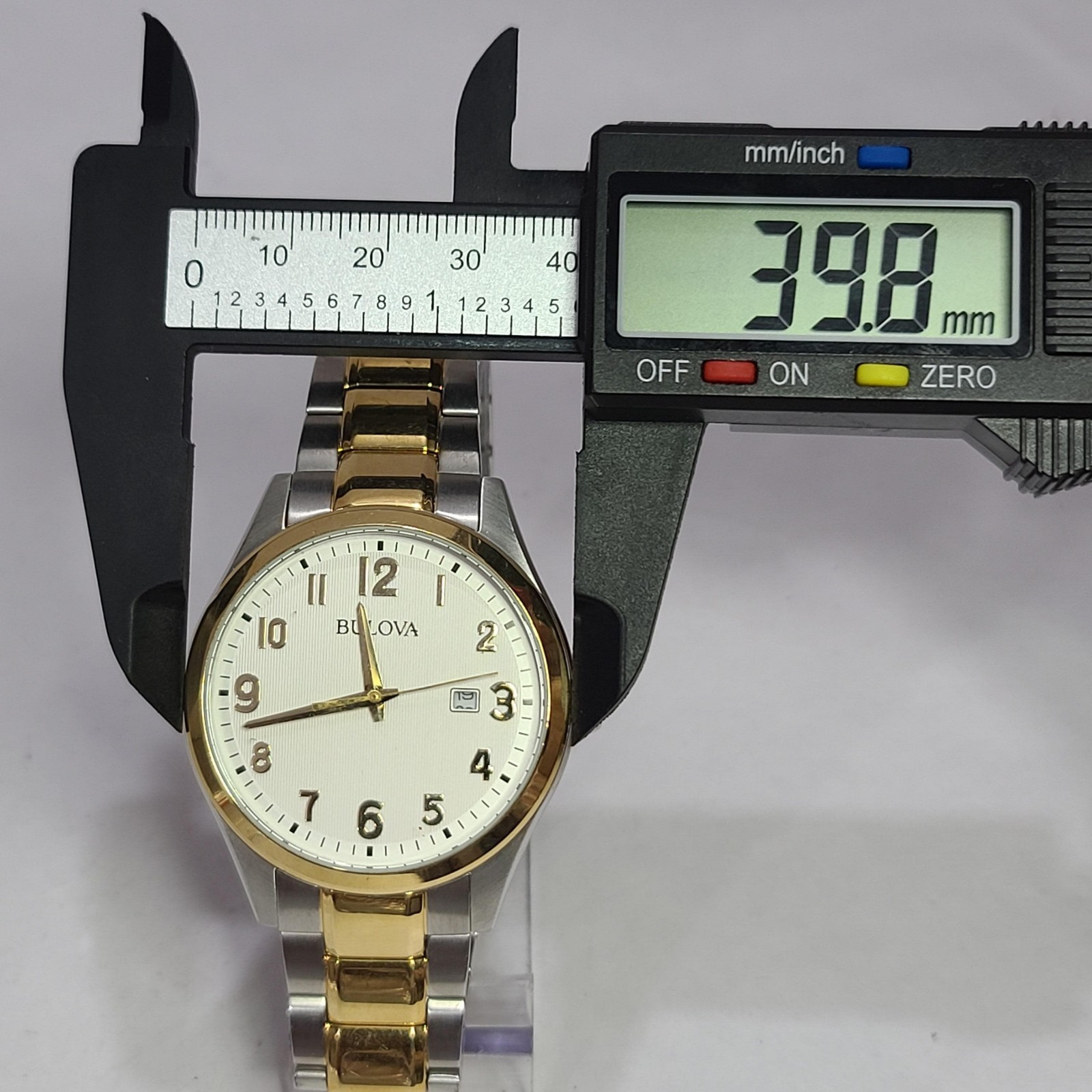 S-9585R1 BULOVA WHITE DIAL STAINLESS STEEL MEN’S WATCH MB5-190