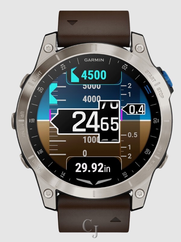 GARMIN D2 MACH 1 AVIATOR SMARTWATCH W/ LEATHER BAND WATCH 010-02582-54