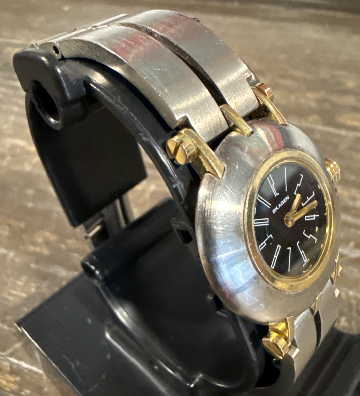 SKAGEN TIVOLI 1990’s Stainless Vintage Designer Watch Women Denmark ~ New Batt.
