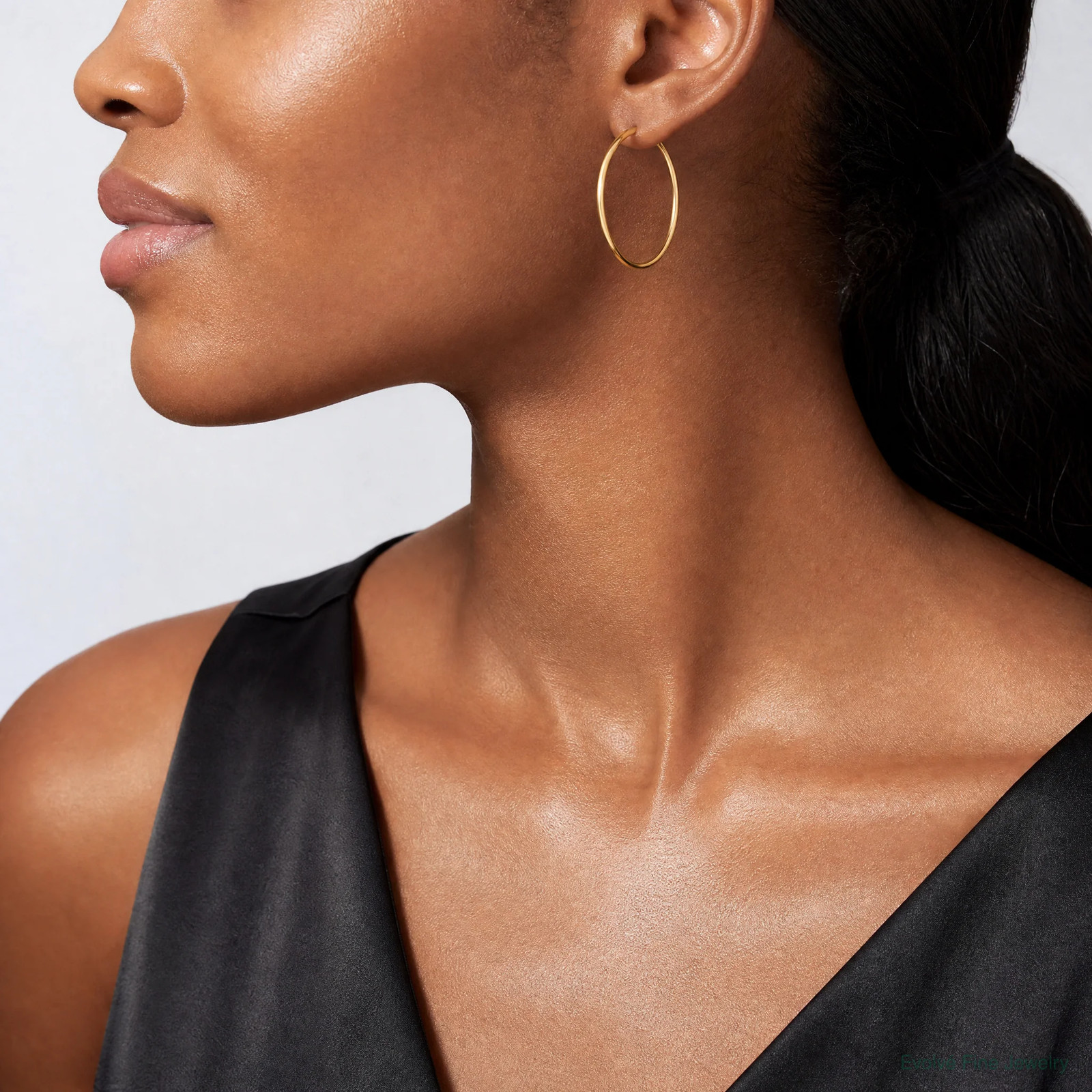 14K Yellow Gold 1.20mm Endless Hoop Earring