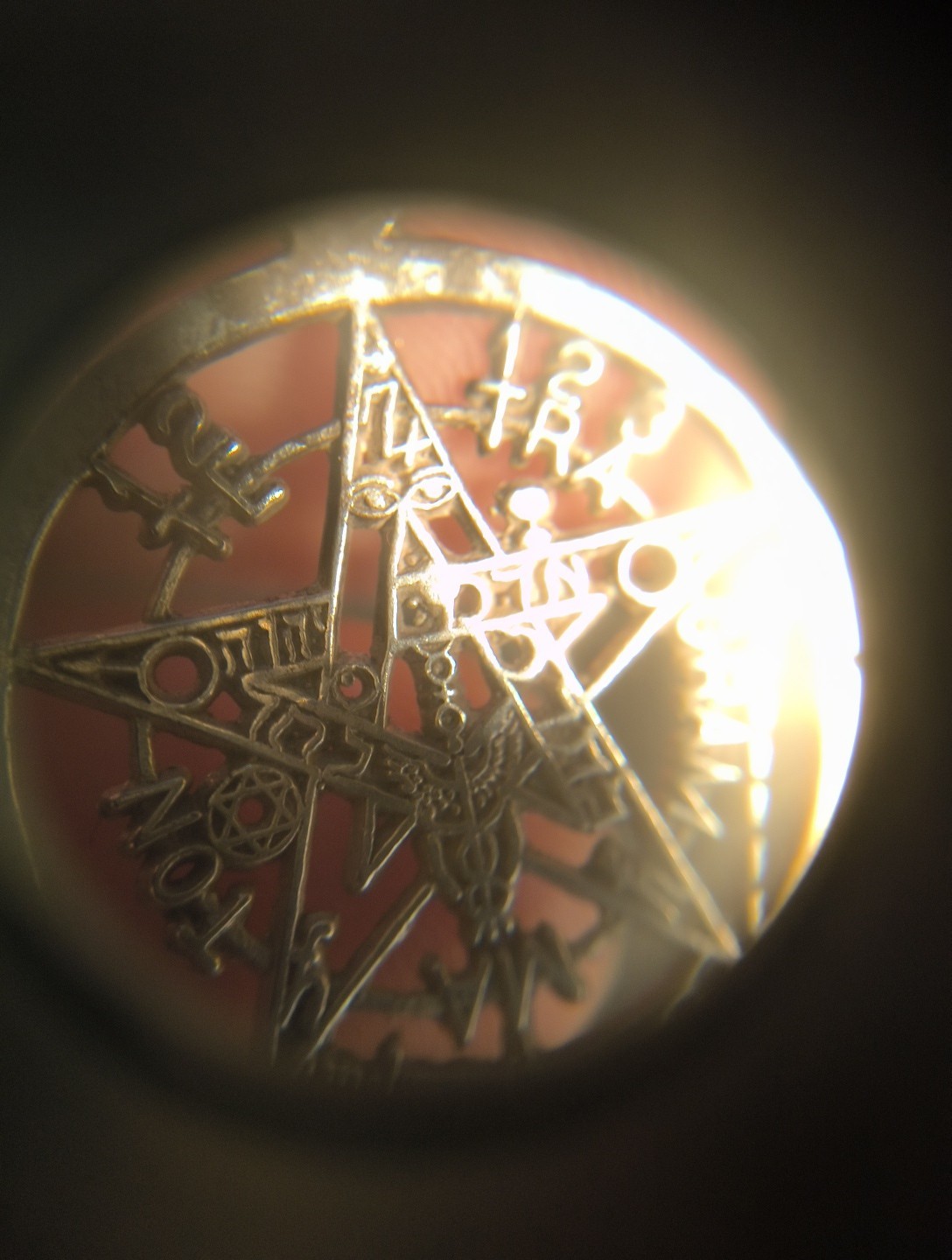 3.2 Grams 925 Sterling Silver Seal Of Solomon Ward Pentagram Star Charm Pendant