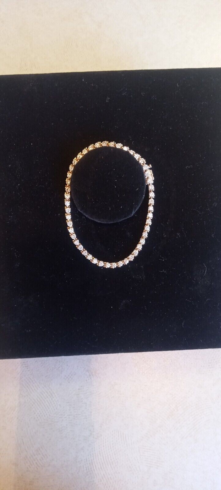 Martini Set 6.60CT Round Natural Diamond Women’s Tennis Bracelet 14K Yellow Gold