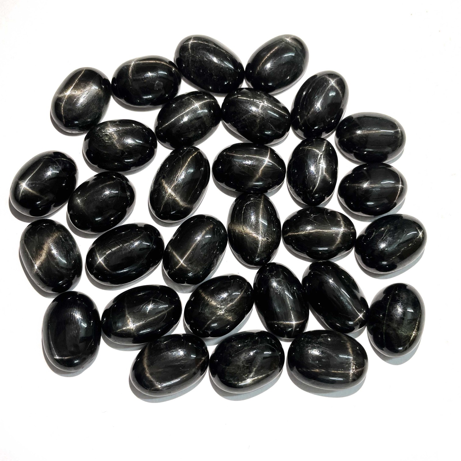 Natural Black Star Diopside Oval Cabochon Gemstone 11 Pcs 14*19-14*20 mm 215 CT
