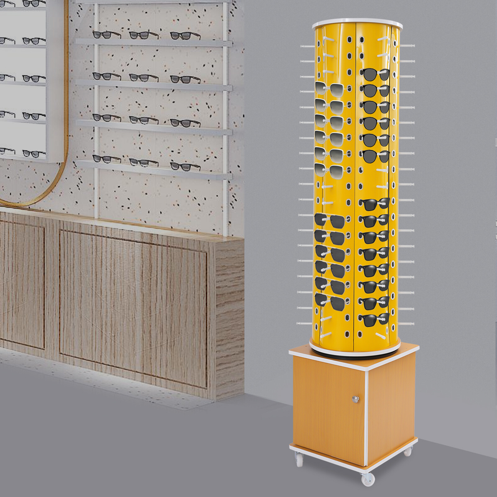 Commercial Eyewear Hanging Rack Glasses Storage Display Stand Organizer