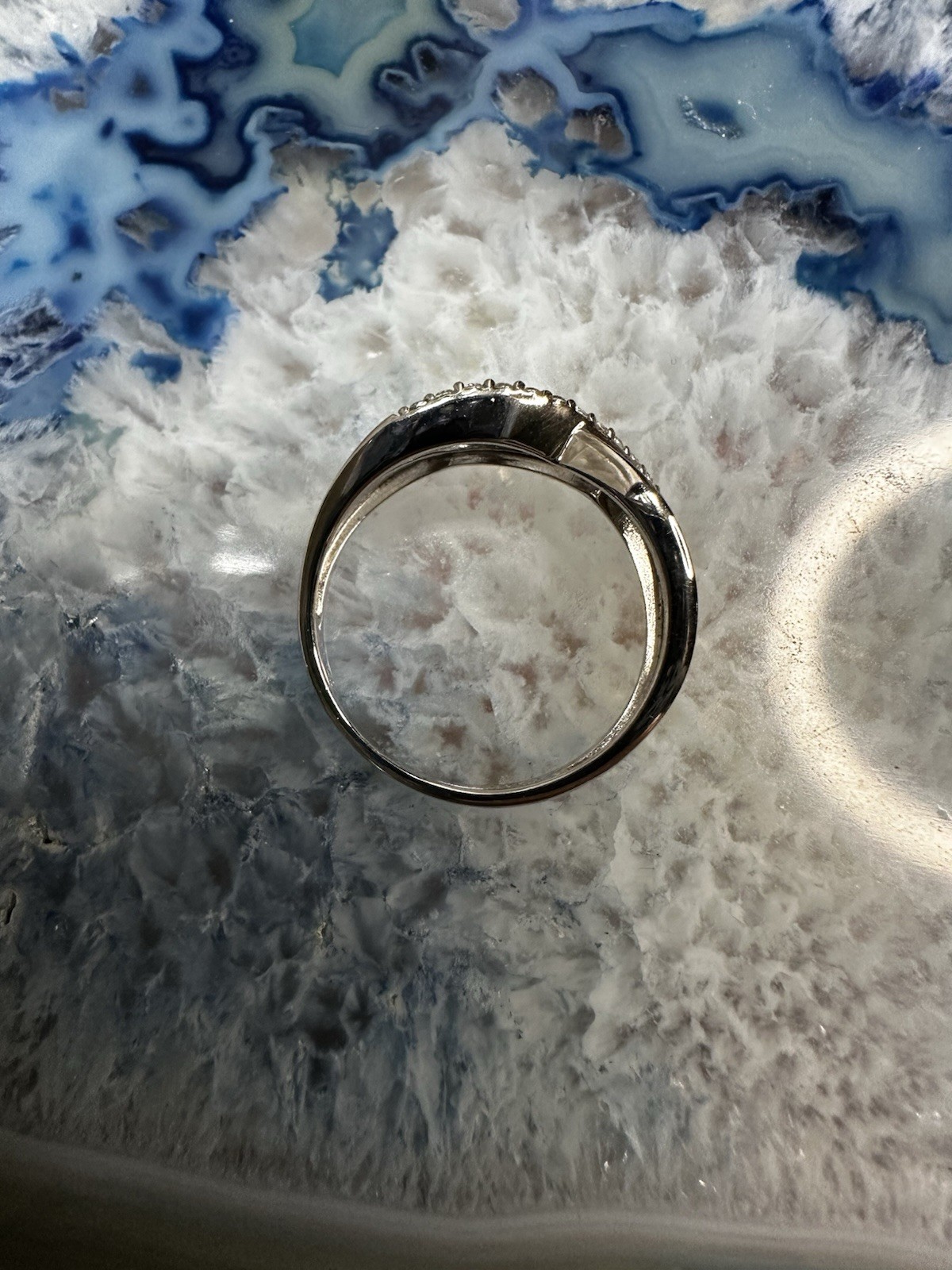 Sterling Silver & Clear Stone Ring size 7 – 1.95g