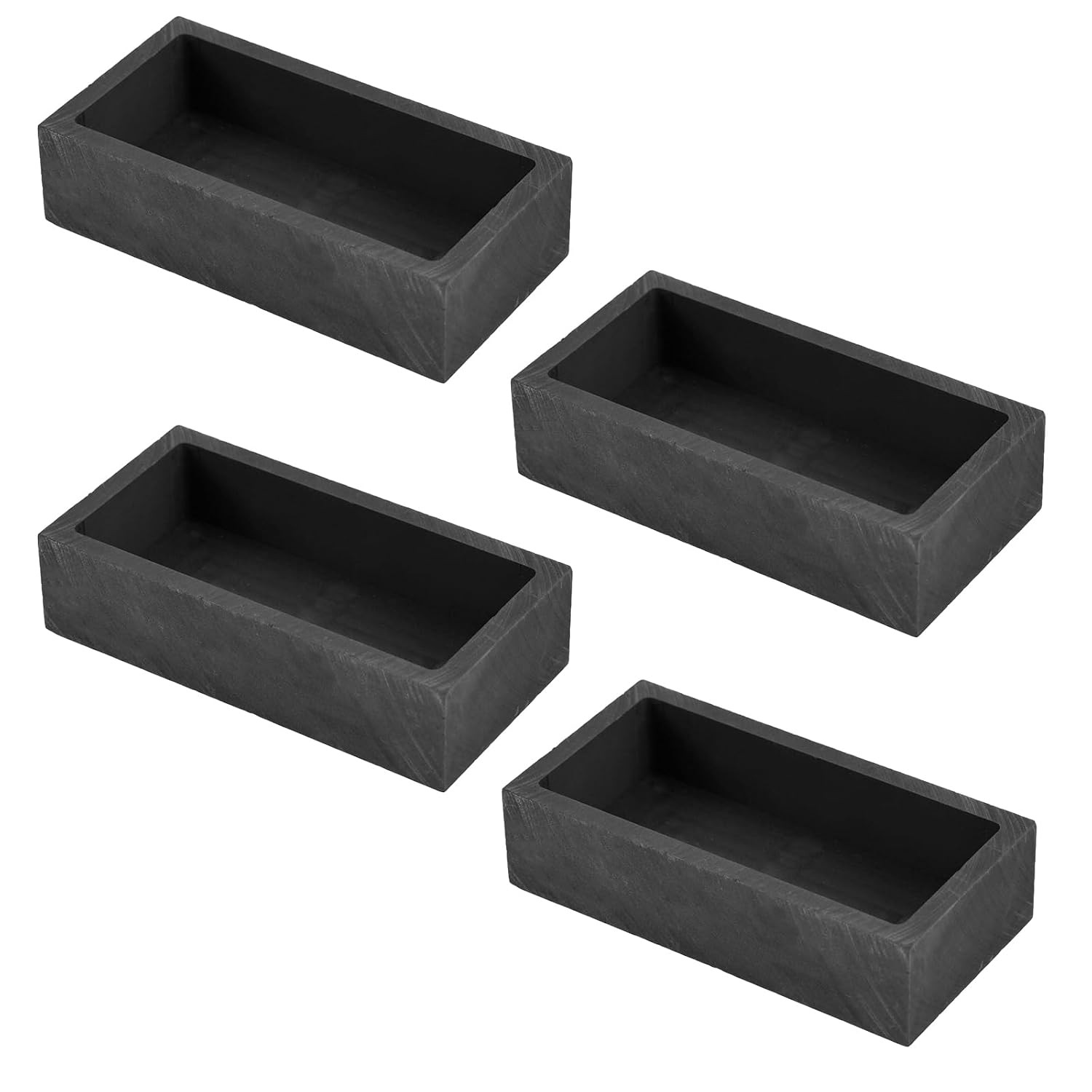 4pcs Graphite Ingot Molds, Heat-Resistant Up to 2000 Degrees High-Purity Metal C