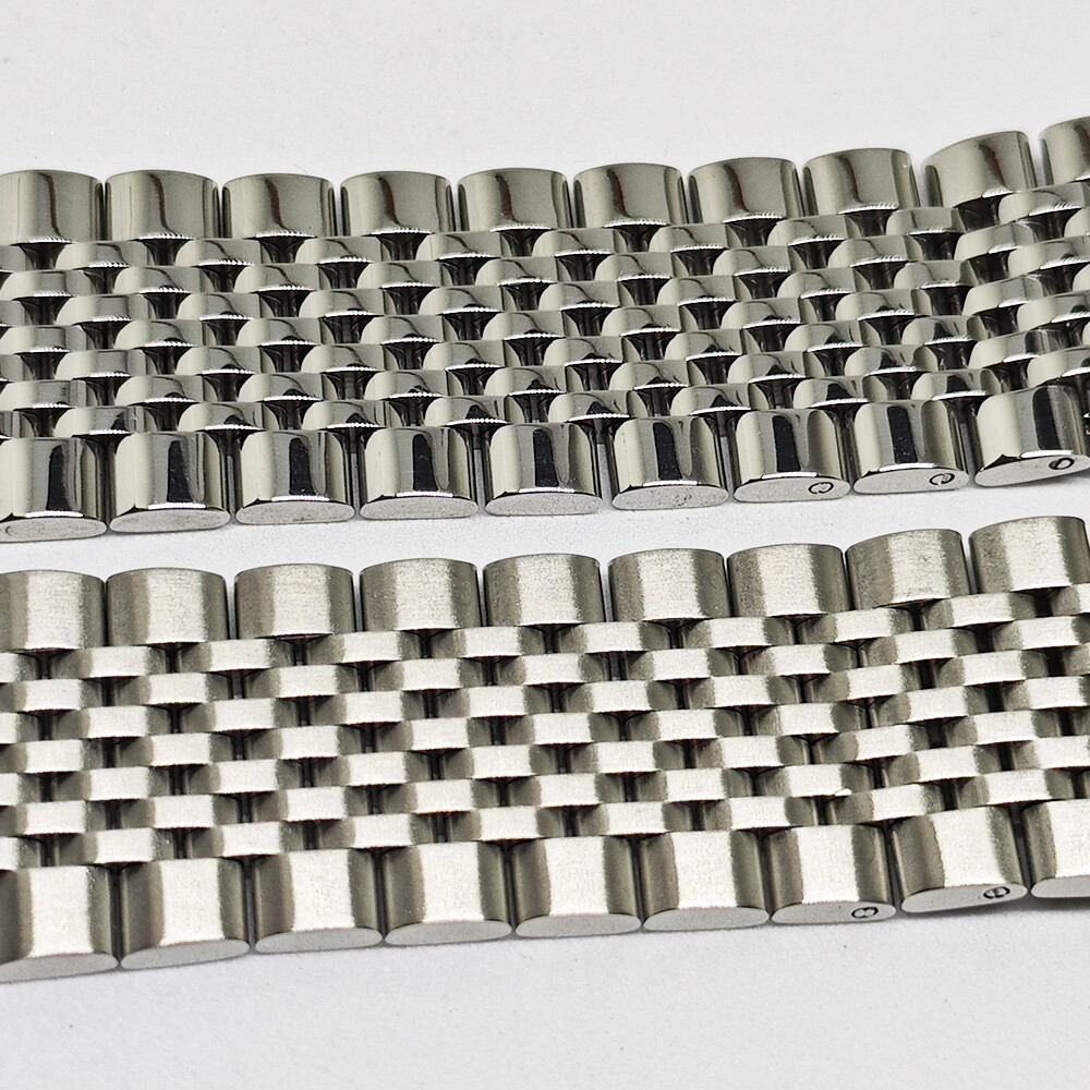 Vintage Rice Bead Metal Bracelet 18mm 20mm 22mm Stainless Steel Watch Band Strap