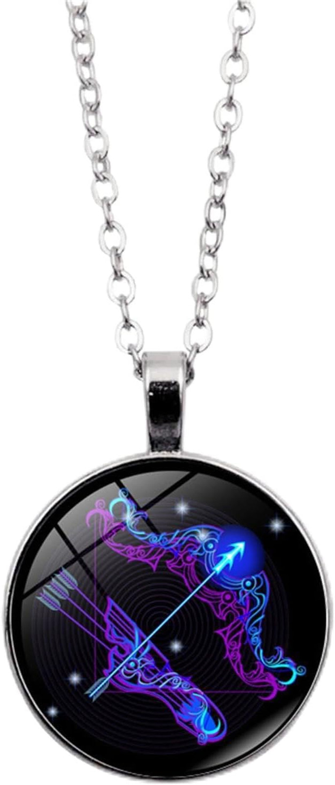 Zodiac Necklace Stainless Steel Ball Chain Astrology Pendant Sign Gift Jewelry