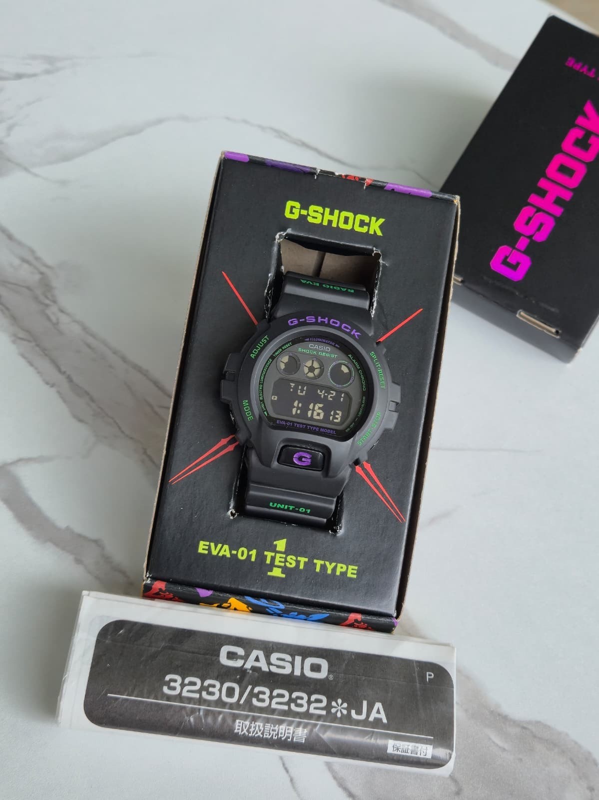 Casio G-Shock DW-6900 x RADIO EVA Unit 01 Neon Genesis Evangelion