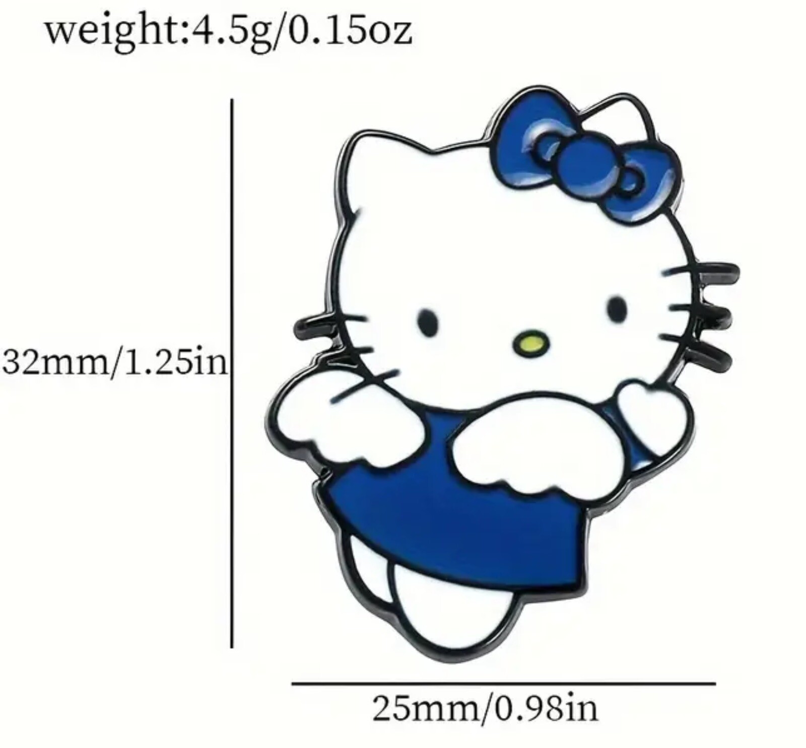 Hello Kitty Dressed As An Angel, Enamel, Alloy, Pin, Brooch