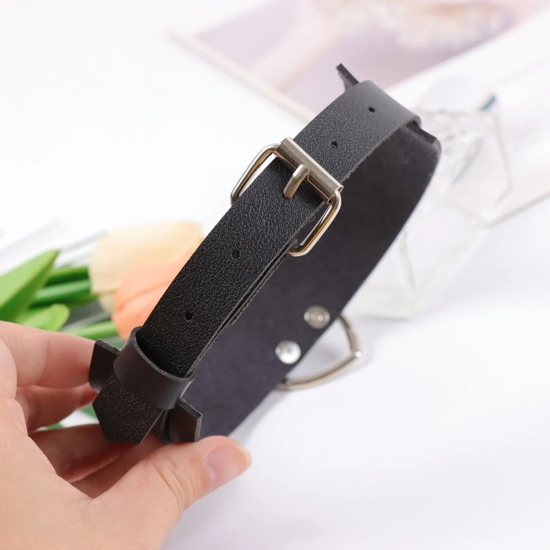 Punk Spike Metal Collar Girls Leather Choker Necklace for Women Gothic Belt
