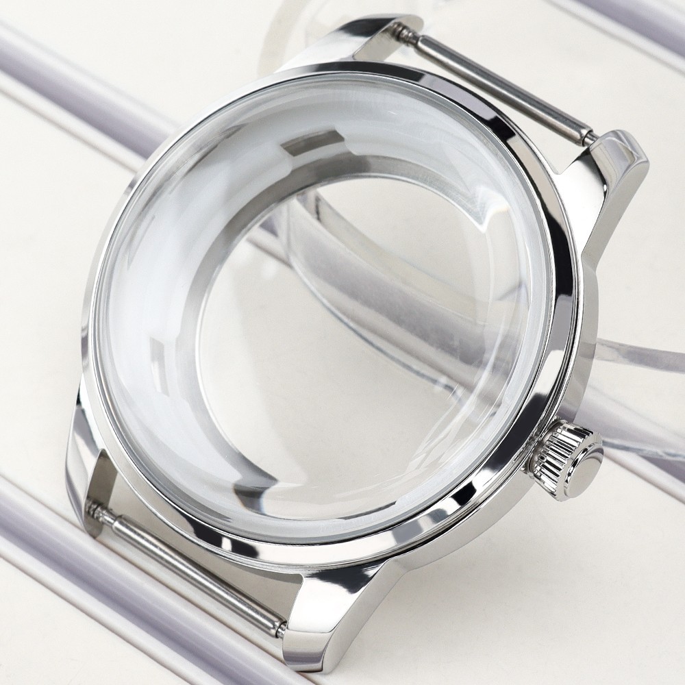 Silver 316L Stainless Steel Watch Case 40.6mm/33mm For Seiko NH34 NH35 NH36 NH38