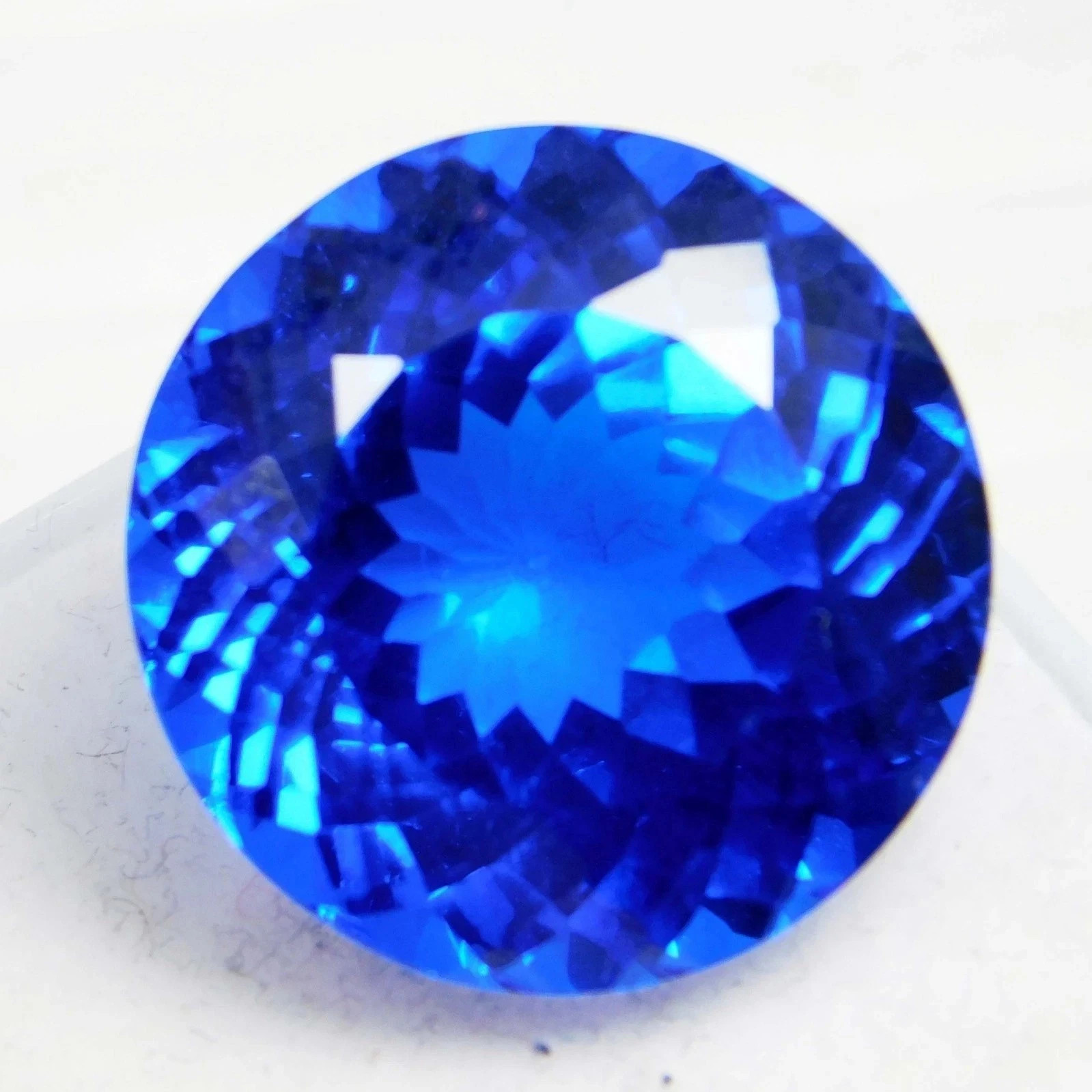 Certified 10 Ct+ AAA+ Natural Lustrous Blue Tanzanite Round Cut Loose Gemstone