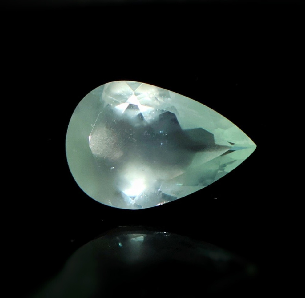 Natural Aquamarine Milky Blue Aquamarine Pear Aquamarine 13.45 Cts 22.5×15 mm