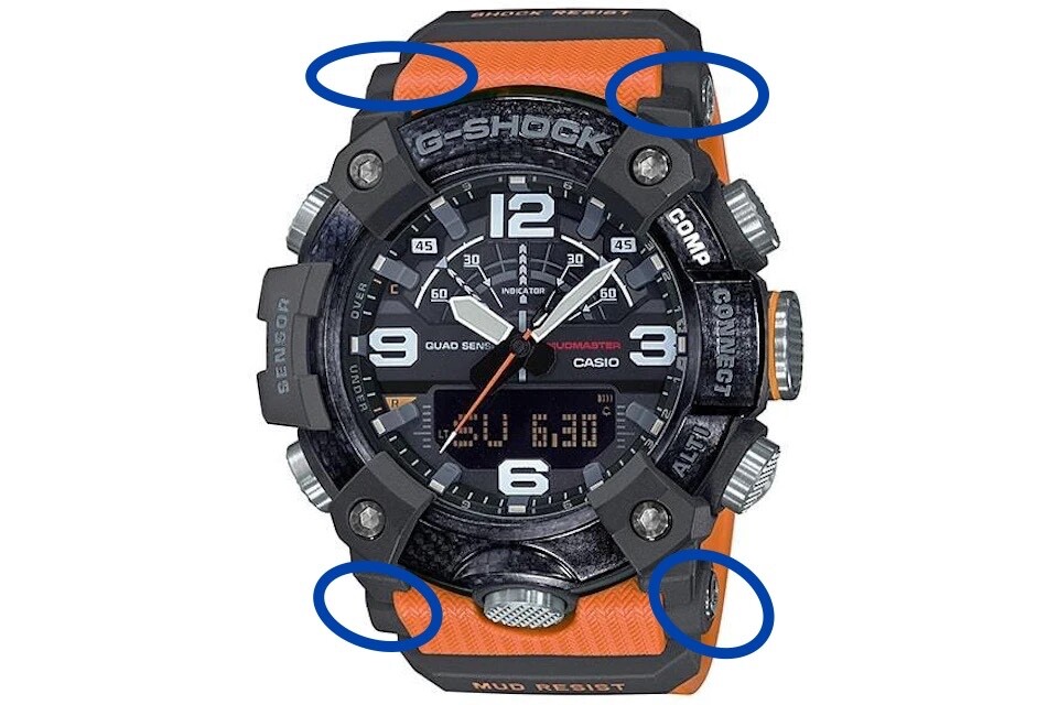 G-Shock Mudmaster GGB100 GG-B100 GGB100BA GGB100BTN GGB100Y band screws X 4