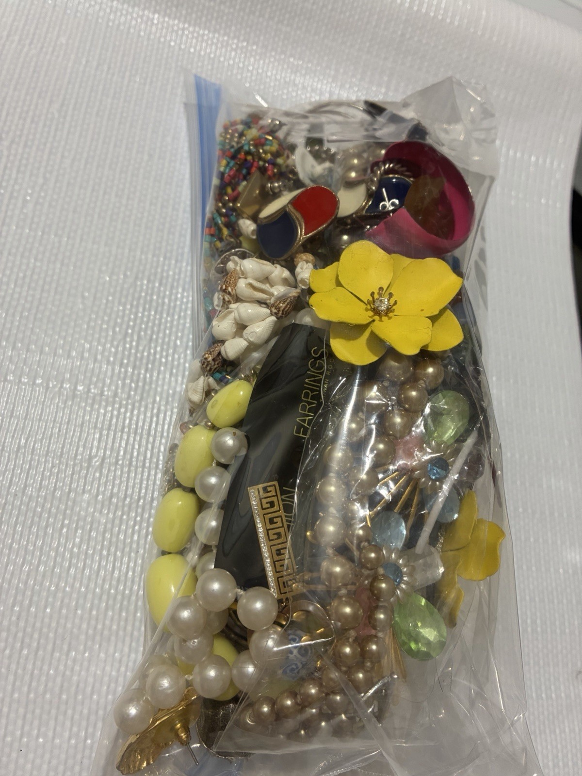 Mixed Costume Jewelry Lot Unsorted Variety Bag 1.57lb lot #3