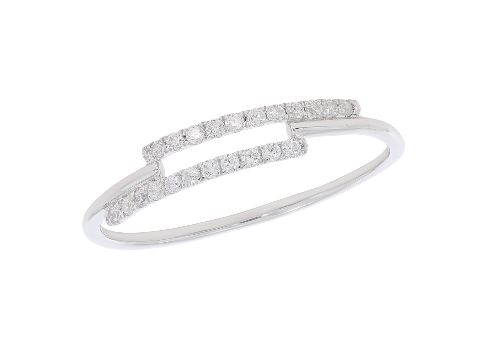 Clearance..! 0.15 Ct F-G/VS Lab Grown Ring in White Gold Plated 925 Silver