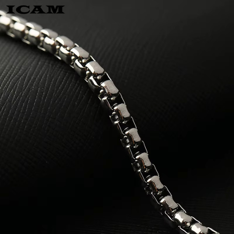 Stainless Steel Chain Bracelet 7″-10″ Smooth Box Square Rope Silver 2-7mm N69