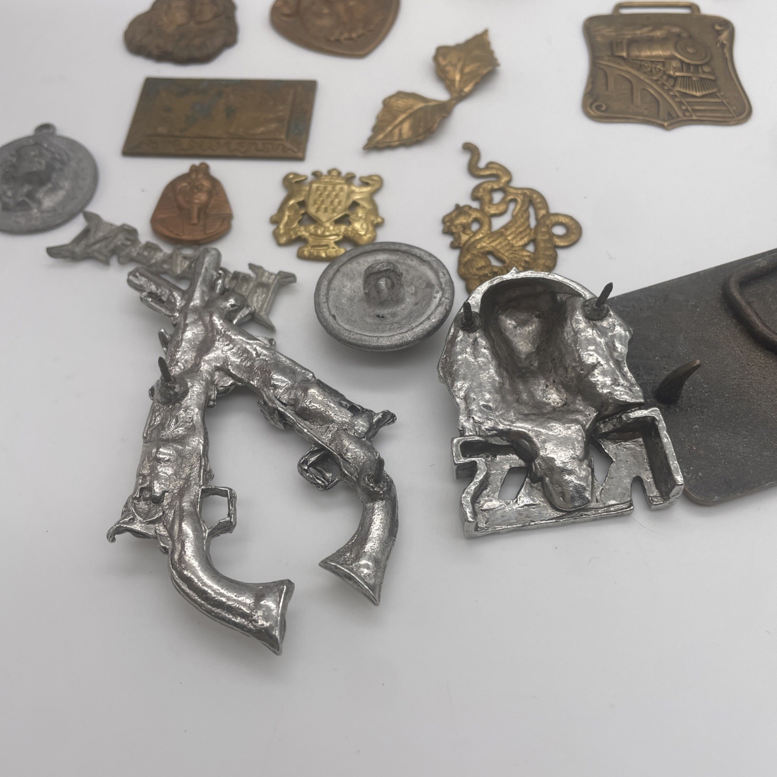 Vintage Metal Jewelry Making Findings Parts & Charms Mixed Lot