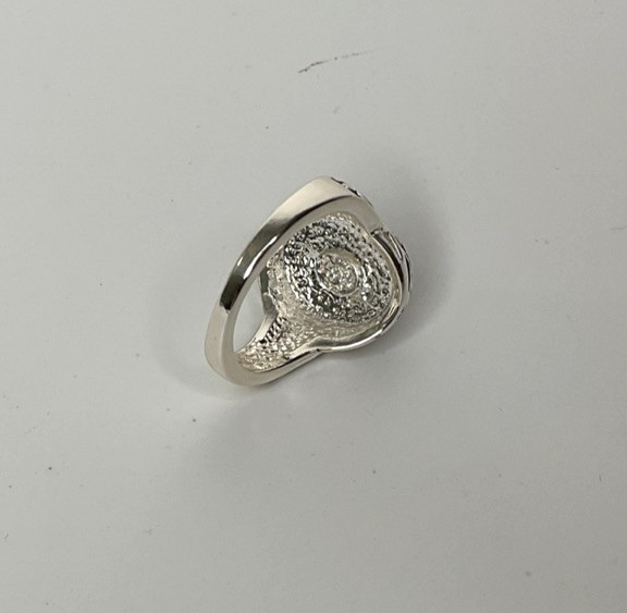 Premier Designs Spice Ring Red Oval Cabochon Size 9 Silver Tone Finish 159