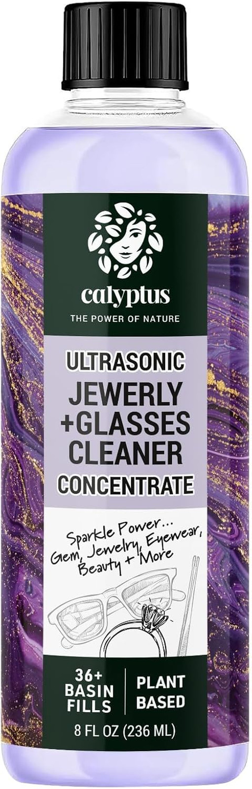 Ultrasonic Jewelry Cleaning Solution Concentrate, Eyeglass and Jewelry Cleaner