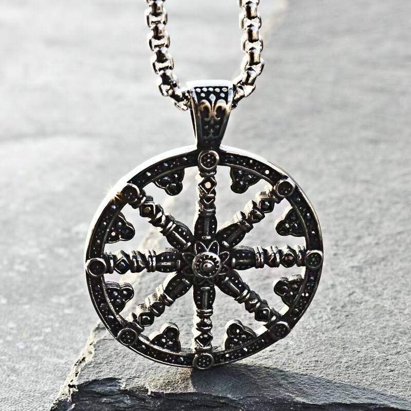 Cross necklace,men’s personality, hip-hop trend,titanium steel pendant,artistic