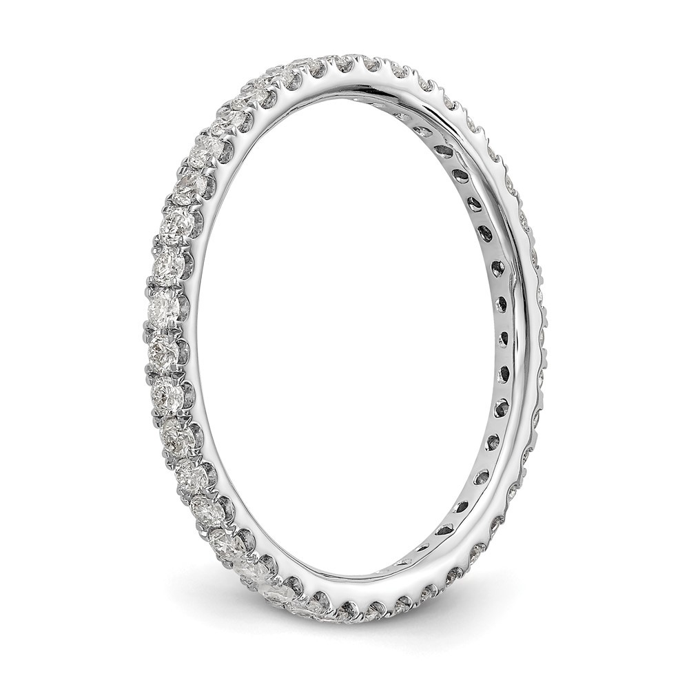 14k White Gold 1/2 Ct Lab Grown Diamond Complete Eternity Band Ring Size 9