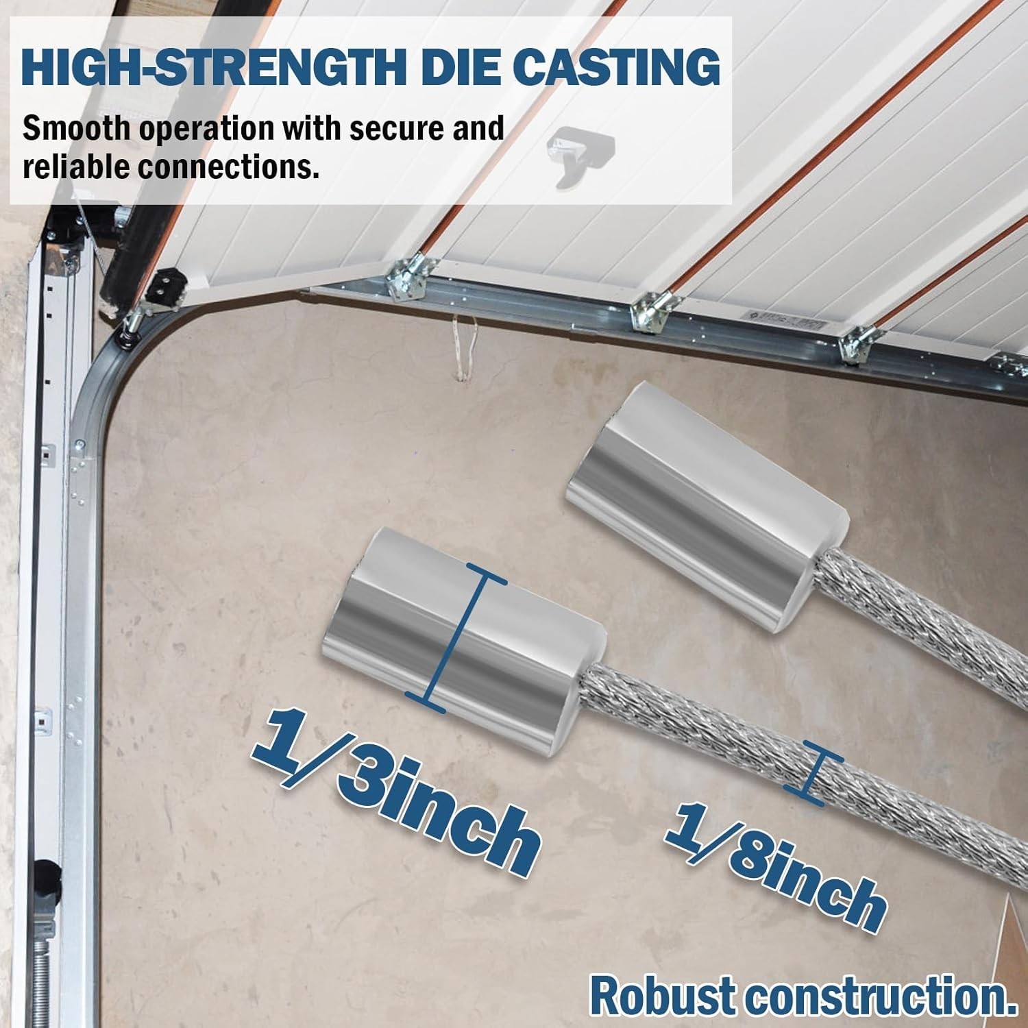 9.5FT Garage Door Cable Replacement /8 inch Vinyl Coated Wire Cable & Parts F…