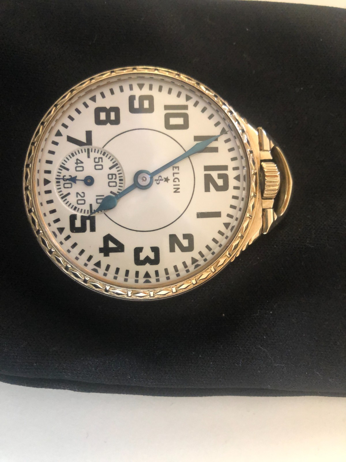 VINTAGE ELGIN MODEL 20 SW/LS 21J RR 16S POCKET WATCH~KEEPS TIME