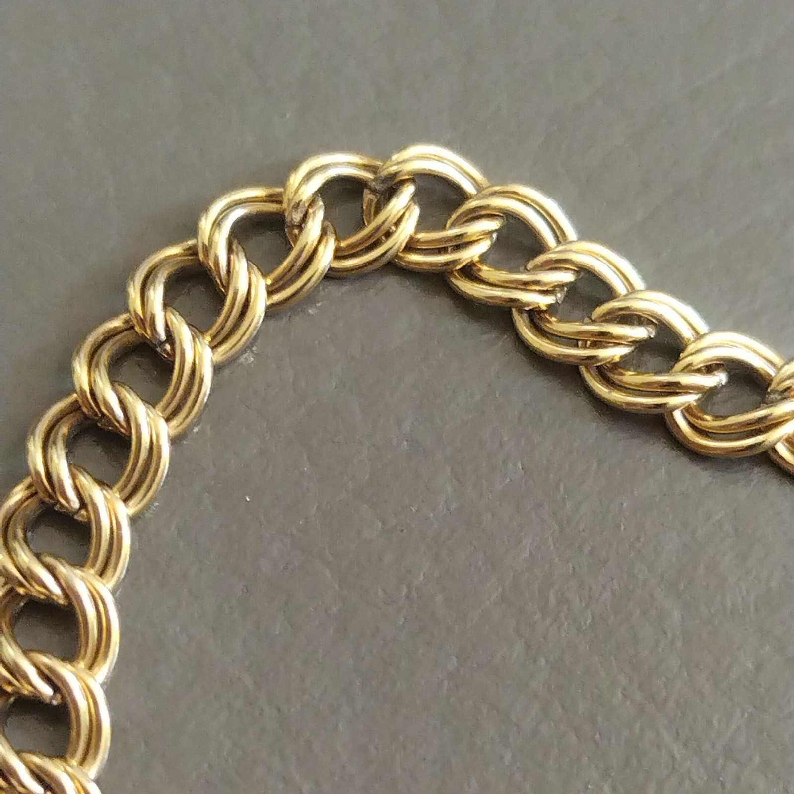 Vintage TIMET 10K Gold Pendant 3 Rubies OC Tanner 1/20 12K GF Double Link Chain