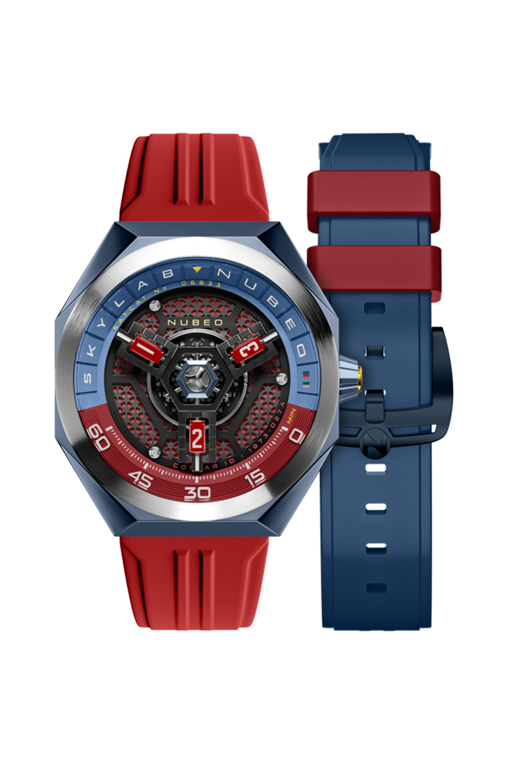 Nubeo Skylab Stainless Steel 48mm Japanese Automatic Wristwatch NB-6083-0F