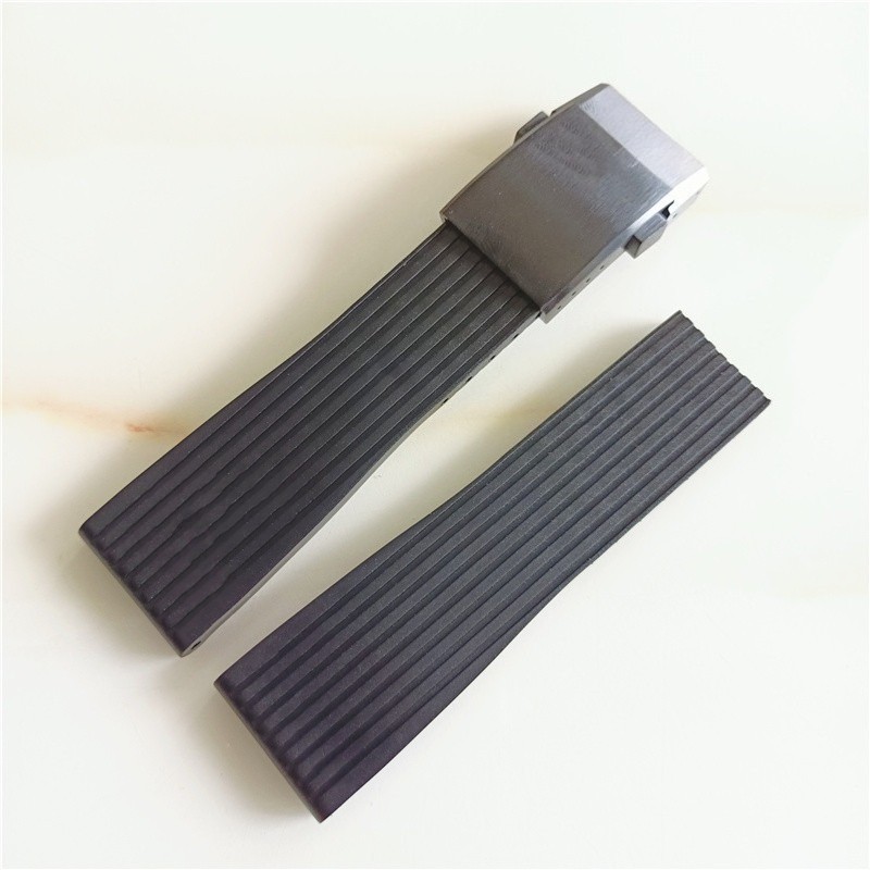 High End Silicone Rubber Watch Straps Mens Waterproof sports Band 22–24mm