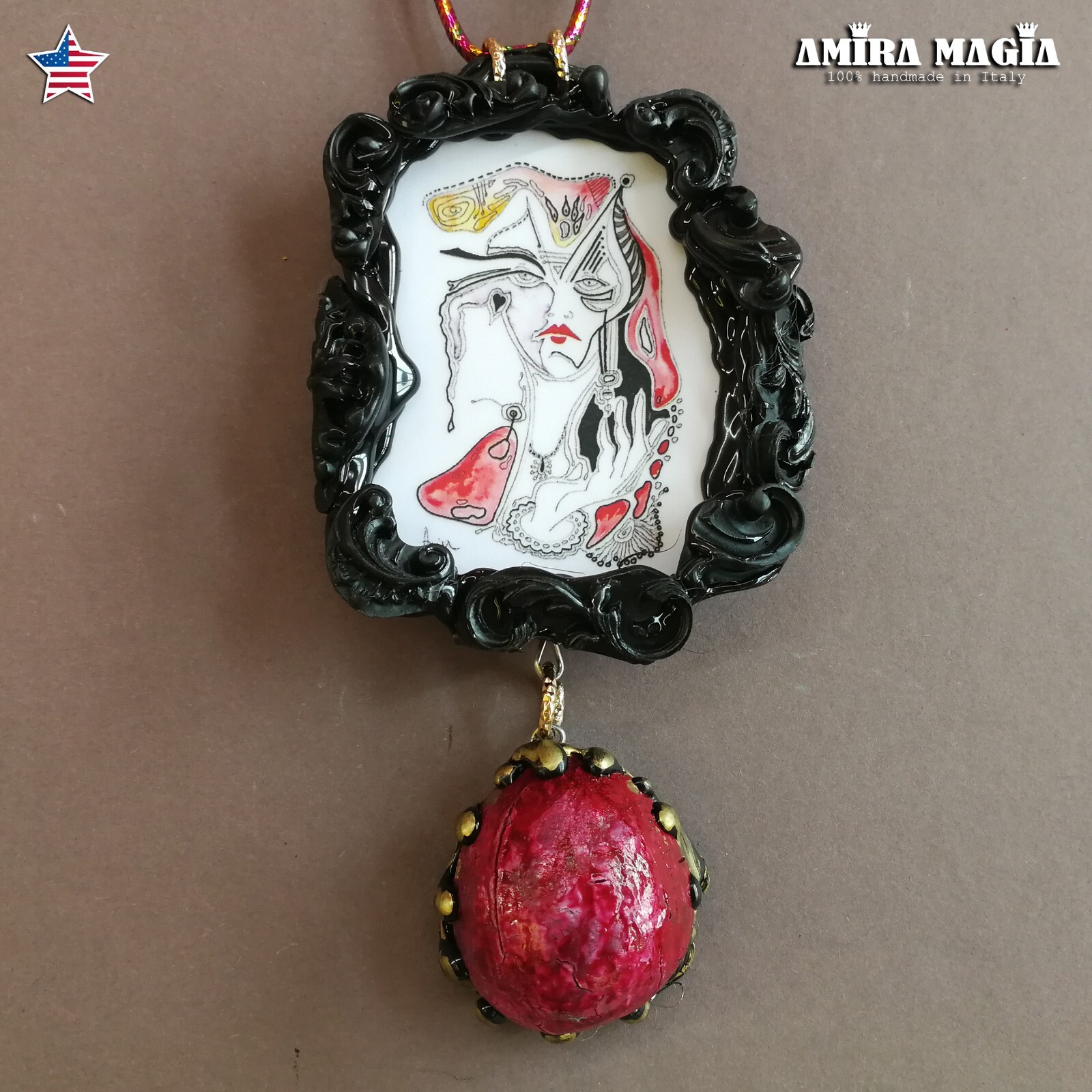 Lucifer Amulet Gothic Talisman Pendant Jewelry Devil Satan Satanic Satanist Goth