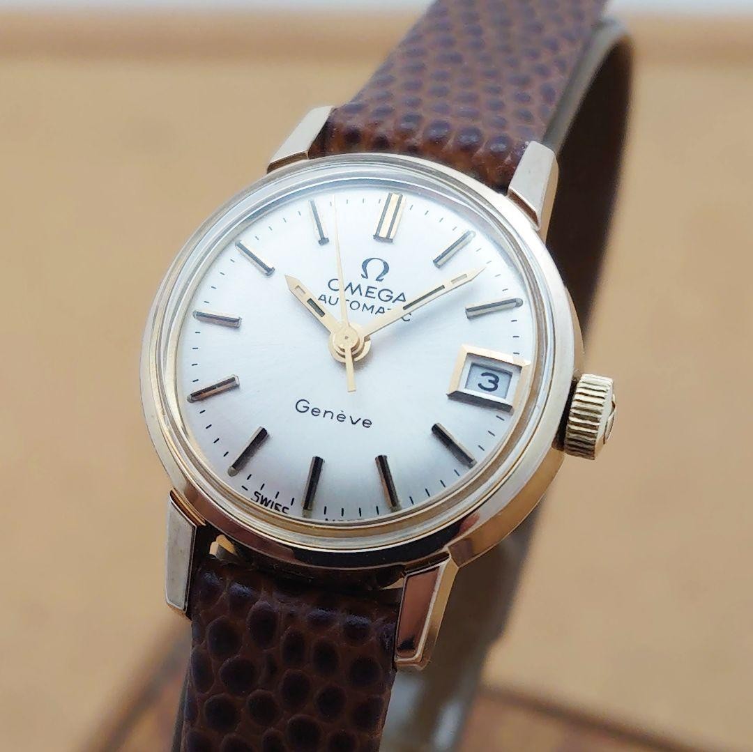 Overhauled Omega Geneve Ladies Gold Automatic Date Safe packing!
