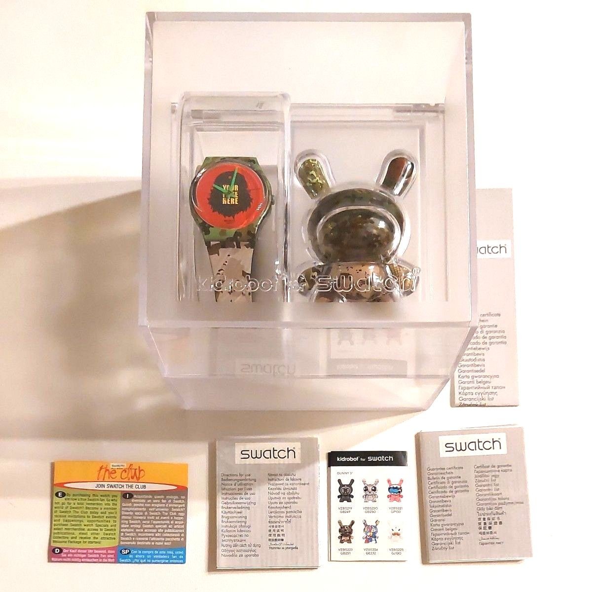 Swatch x Kidrobot Collaboration 2011 Watch with Figure – Brand New, Unused, Rare