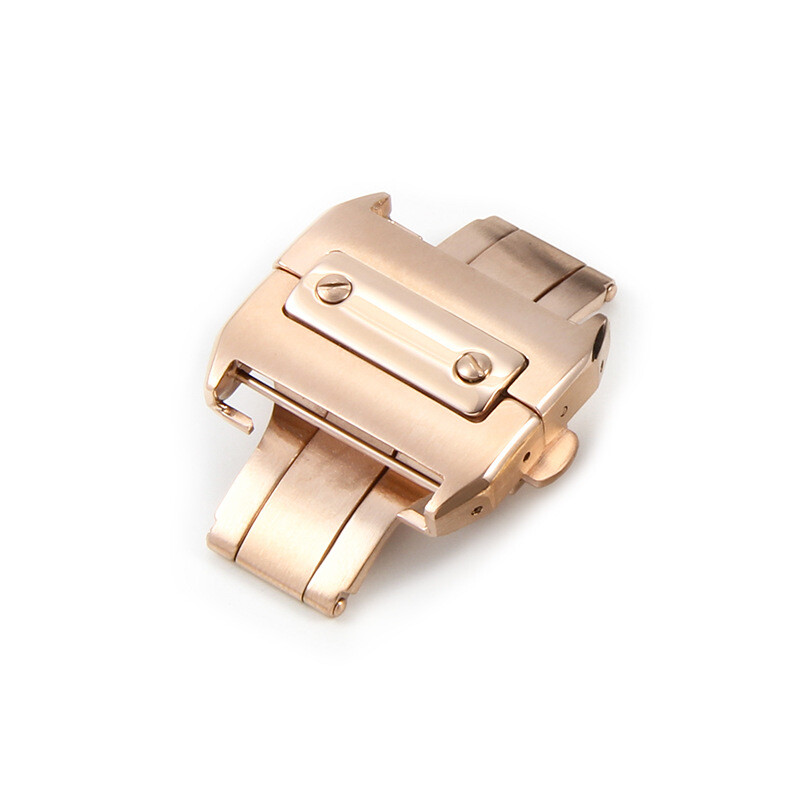 Stainless Steel Butterfly Buckle Watch Accessories 18mm 21mm for Cartier Santos