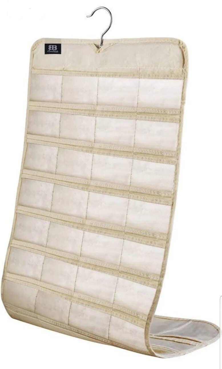 80 Pocket Hanging Jewelry Organizer, Dual Side Accessories Organizer