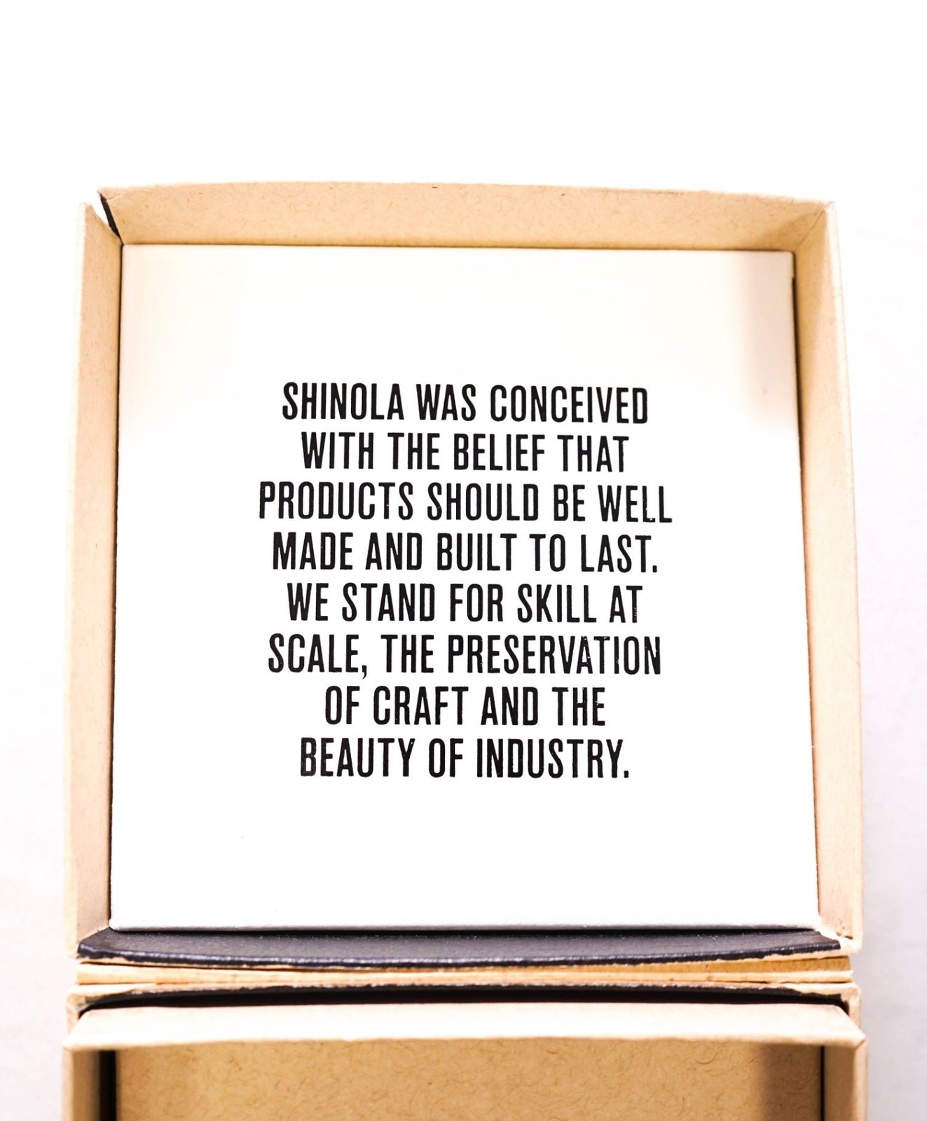 $695 SHINOLA – Gray/Brown American Leather Steel Watch – Unisex