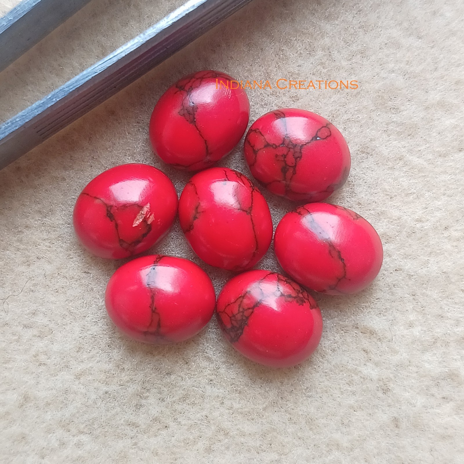 Red Howlite Oval Cabochon 6x8mm To 20x25mm Natural Loose Gemstone