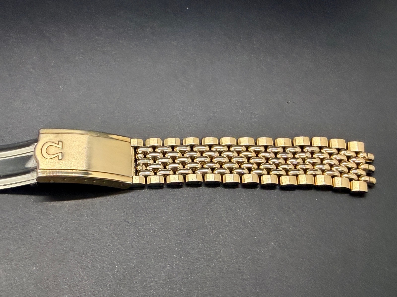 Vintage Omega 8220/511 Gold Plated Beads of Rice Bracelet 18mm Seamaster BOR