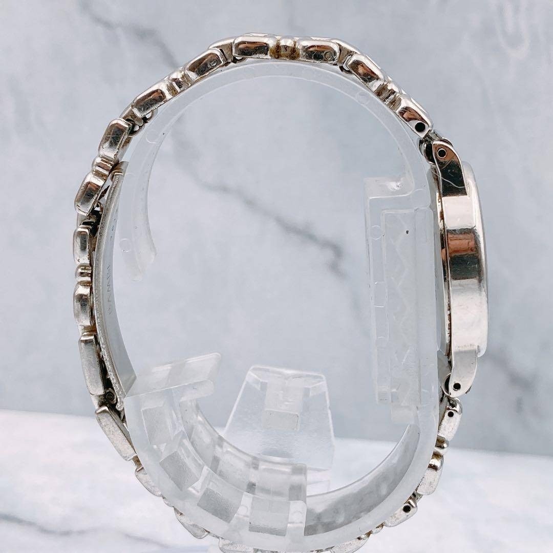 Working item SEIKO ladies’ wristwatch oval shape silver chain belt