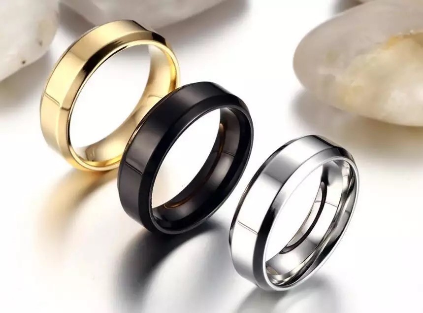 8MM Stainless Steel Men Women Wedding Engagement Anniversary Ring Band Size 5-15