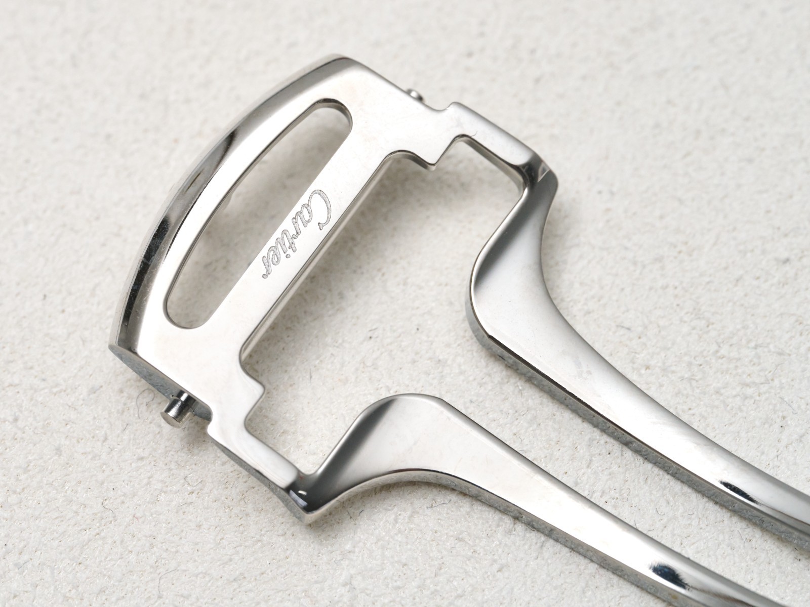 Cartier Deployment Buckle Clasp 18mm Fold Over Button Stainless Steel Genuine