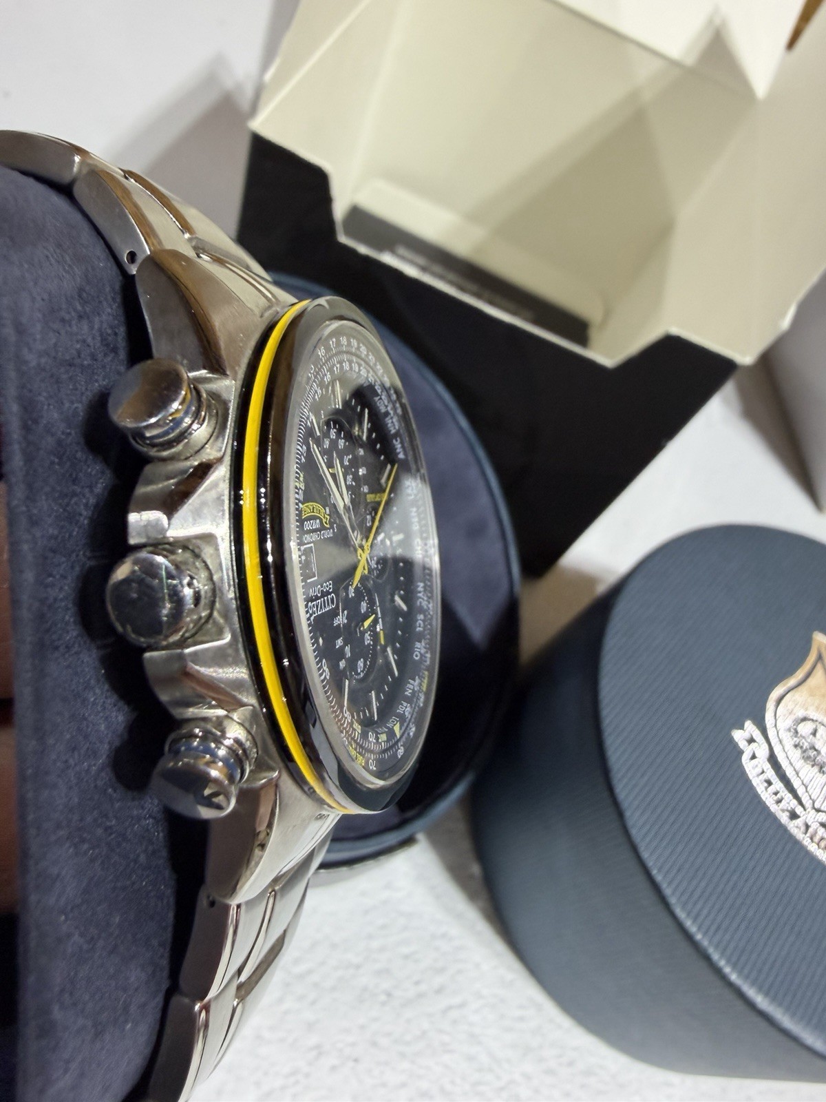 Citizen Men’s Blue Angels World Chronograph Eco Drive Watch AT8020-54L
