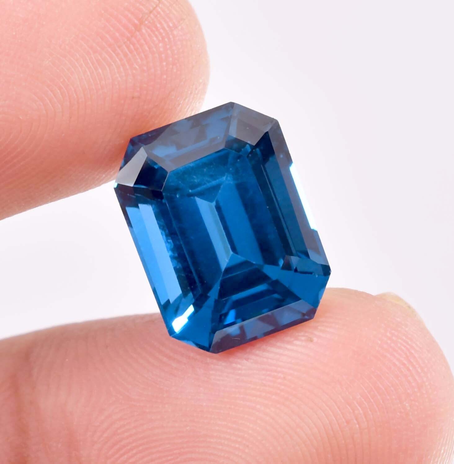 14 x 11 MM Natural 13.45 Ct Ocean Blue Tourmaline From Mozambique, GIT Certified