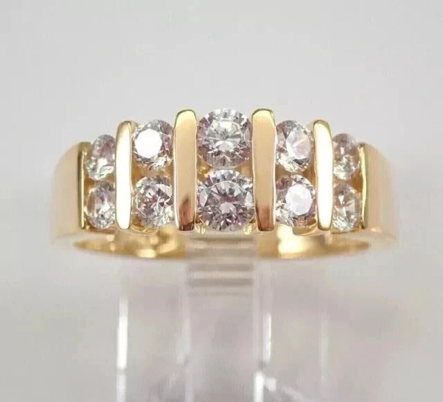 1.9Ct Round Cut Lab Created Diamond Men’s Engagement Band 14K Yellow Gold Plated