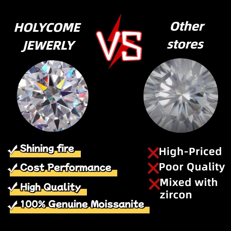 0.1-1ct Factory Directly Sale D Color VVS1 Moissanite Melee Per Lot Moissanite