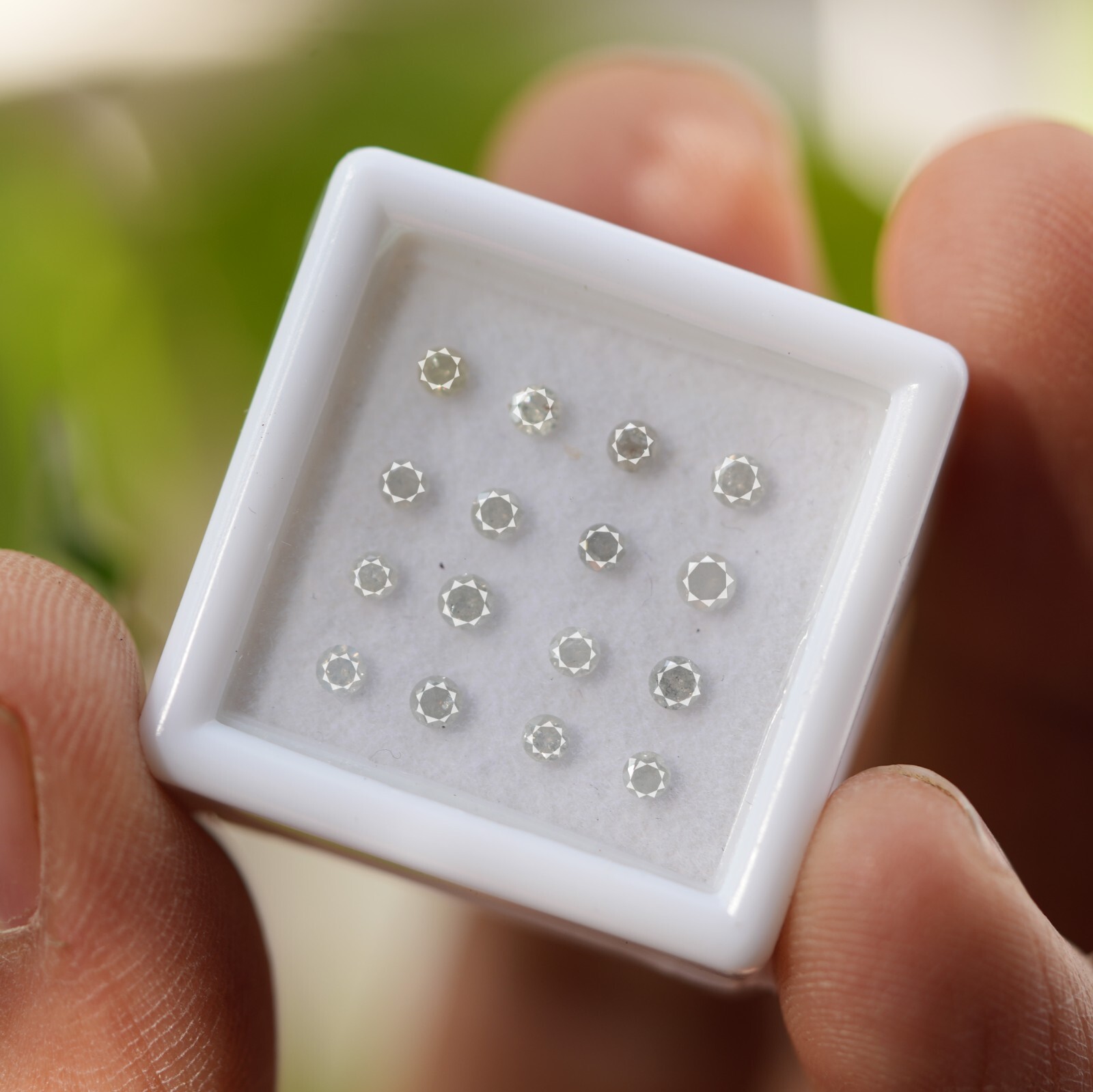 Natural Loose Polished Diamond Round Cut 16 Pcs Silver Grey 1.00 Ctw Lot Real